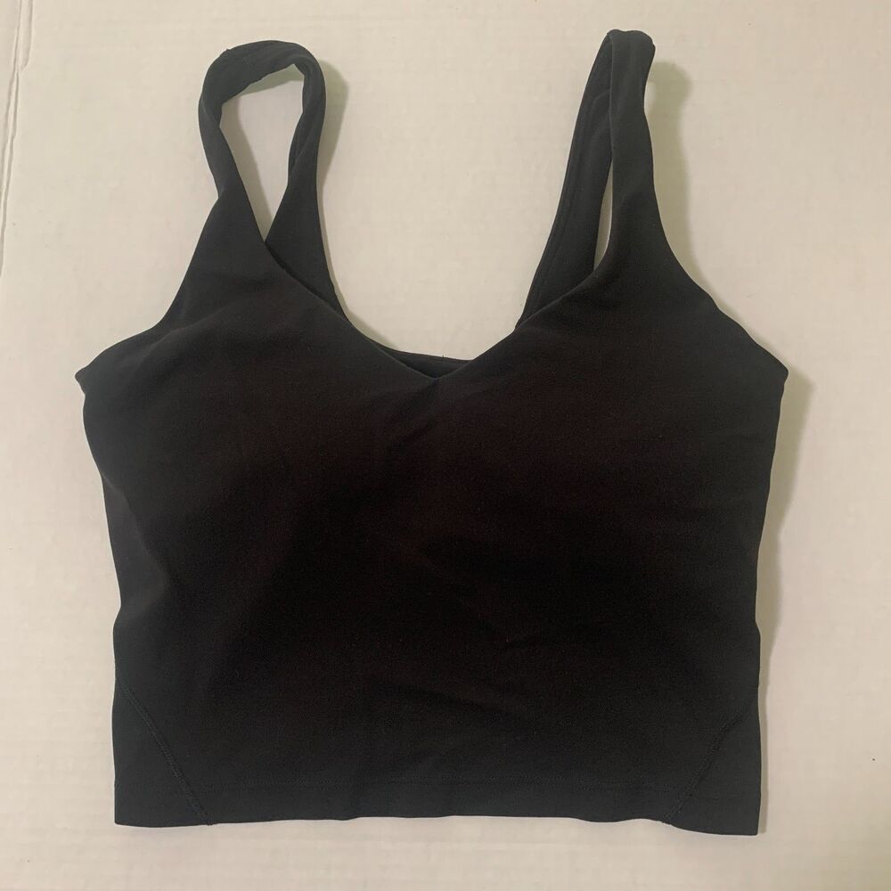 Lululemon Align Black Tank Top Size 6 Buttery Soft Built-In Bra Activewear Yoga